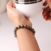 Pyrite Round Beads Bracelet