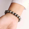 Pyrite Round Beads Bracelet