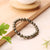 Pyrite Round Beads Bracelet