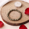 Pyrite Round Beads Bracelet